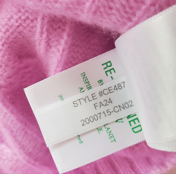J. Crew Women’s Cashmere Cable Knit Sweater Pink Corpcore Preppy Size M - Picture 11 of 15